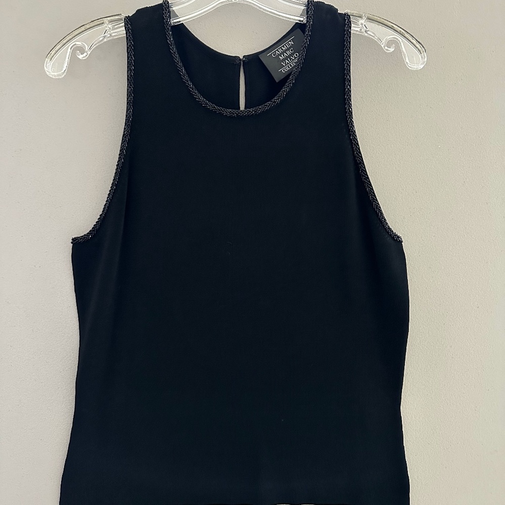Carmen Marc Valvo beaded Tank